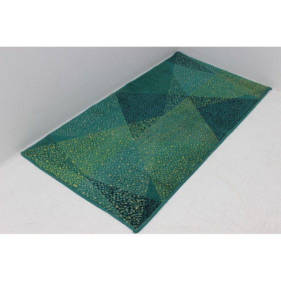 Image 1 of Tapis géométrique vintage vert