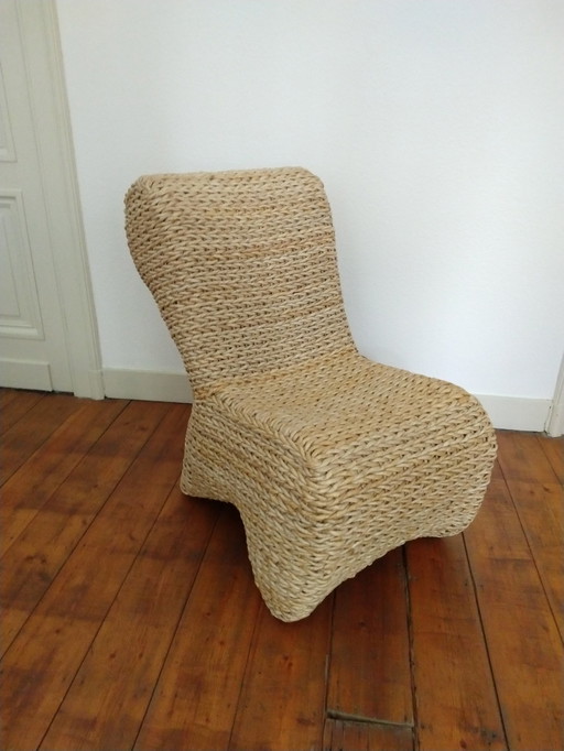 Fauteuil Haans Feuille de bananier tressée