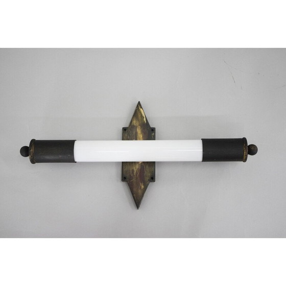 Image 1 of Lampe murale Vintage Art Deco en laiton, 1920