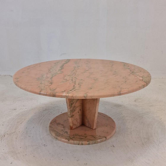 Image 1 of Table basse ronde en marbre, Italie 1980