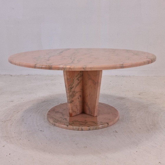 Image 1 of Table basse ronde en marbre, Italie 1980