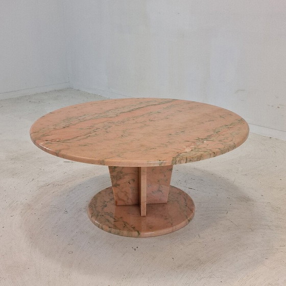 Image 1 of Table basse ronde en marbre, Italie 1980