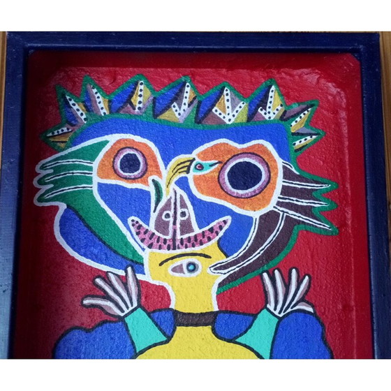 Image 1 of Peinture ancienne "Le roi, le vice-roi et l'esclave" de Joaquim Baptista, 1990