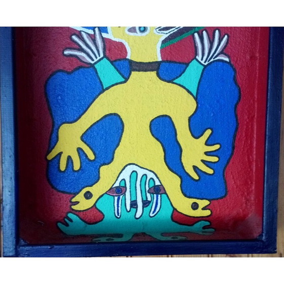 Image 1 of Peinture ancienne "Le roi, le vice-roi et l'esclave" de Joaquim Baptista, 1990