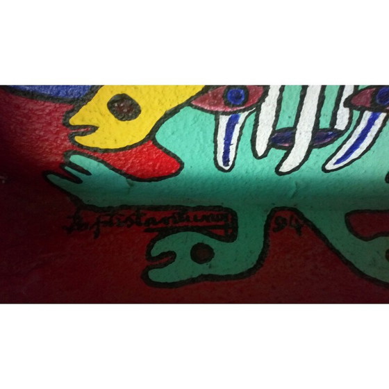 Image 1 of Peinture ancienne "Le roi, le vice-roi et l'esclave" de Joaquim Baptista, 1990