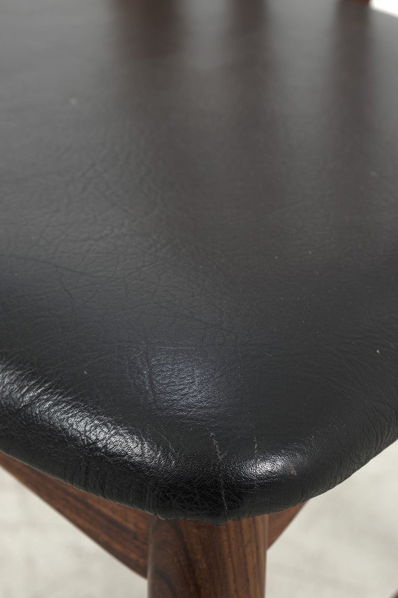 Image 1 of 6 Chaises Eva Niels Koefoed avec cuir noir No 66420