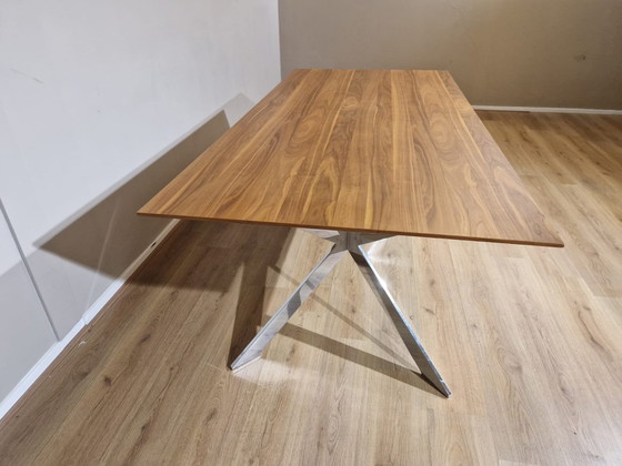 Image 1 of Hulsta Et1100 Table de salle à manger - Bois - Piétement chromé -Nouvel état