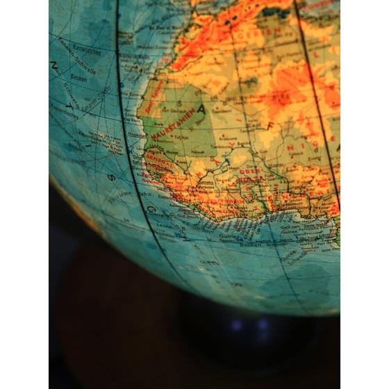 Image 1 of Globe en verre illuminé du Mid Century, années 1960