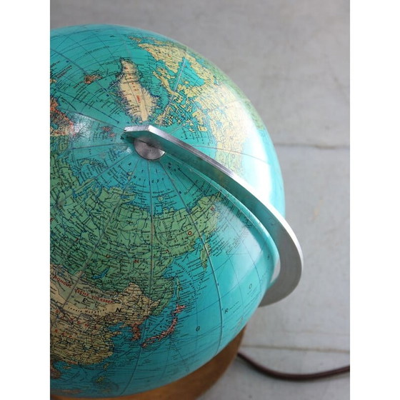 Image 1 of Globe en verre illuminé du Mid Century, années 1960