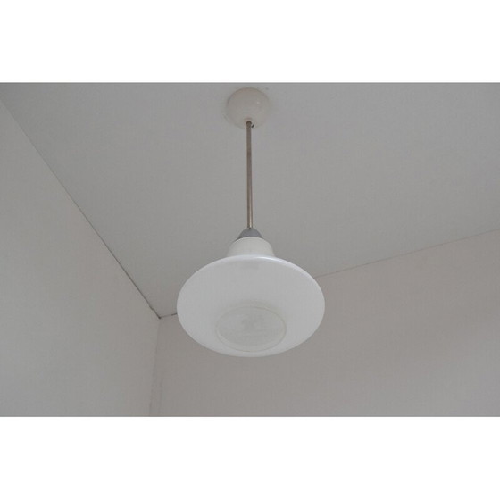 Image 1 of Lampe suspendue vintage en verre, Tchécoslovaquie 1970