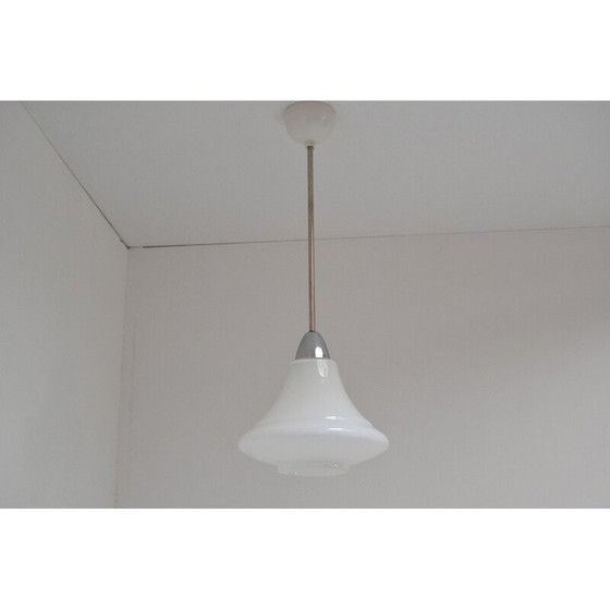 Image 1 of Lampe suspendue vintage en verre, Tchécoslovaquie 1970