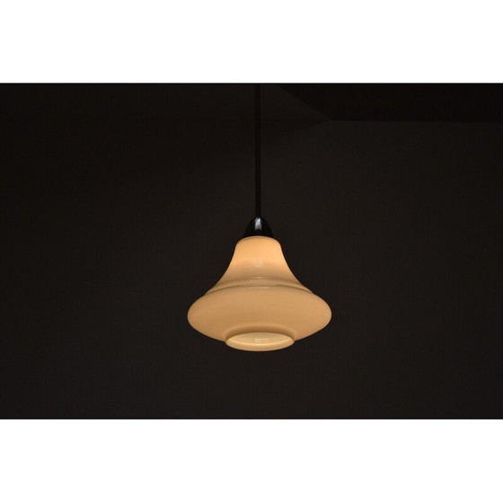 Image 1 of Lampe suspendue vintage en verre, Tchécoslovaquie 1970