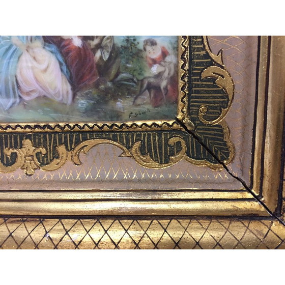 Image 1 of Peinture vintage sur porcelaine de Limoges par Jean-Baptiste Pater