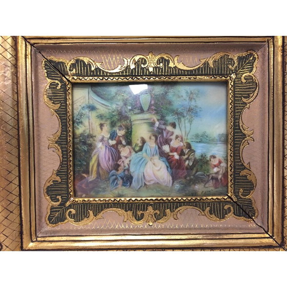 Image 1 of Peinture vintage sur porcelaine de Limoges par Jean-Baptiste Pater