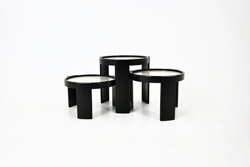 Modèle 780 Tables gigognes par Gianfranco Frattini pour Cassina, 1960S, Ensemble de 3