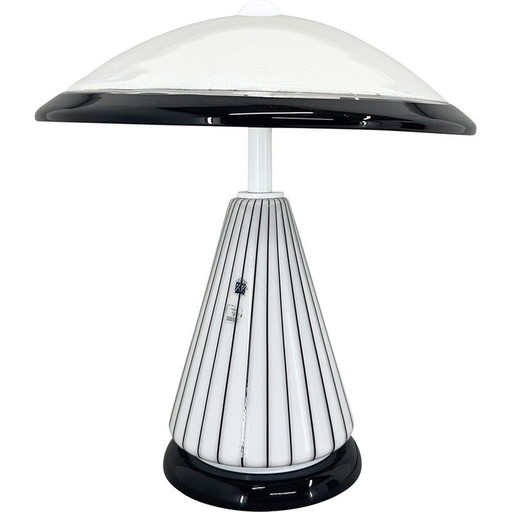 Lampe de table italienne vintage en verre champignon Vetri Murano par Zonca, années 1980