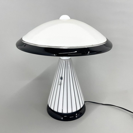 Image 1 of Lampe de table italienne vintage en verre champignon Vetri Murano par Zonca, années 1980