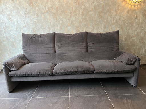 Cassina Maralunga Canapé 3 places Velvet Gris Anthracite