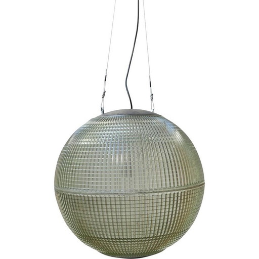 Globe en verre holophane Parisien Pendan France 1950s