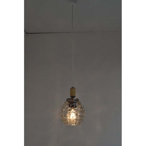 Image 1 of Suspension en verre vintage, Tchécoslovaquie 1960