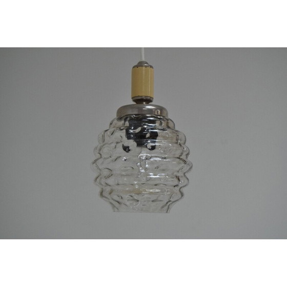 Image 1 of Suspension en verre vintage, Tchécoslovaquie 1960