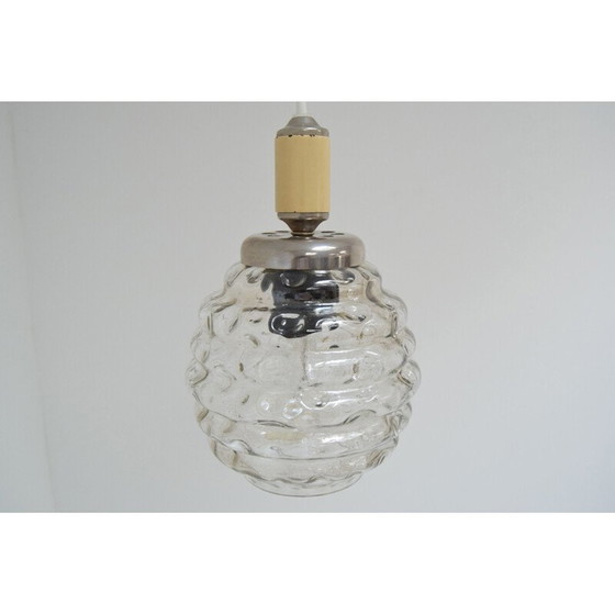 Image 1 of Suspension en verre vintage, Tchécoslovaquie 1960