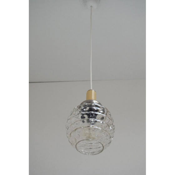 Image 1 of Suspension en verre vintage, Tchécoslovaquie 1960
