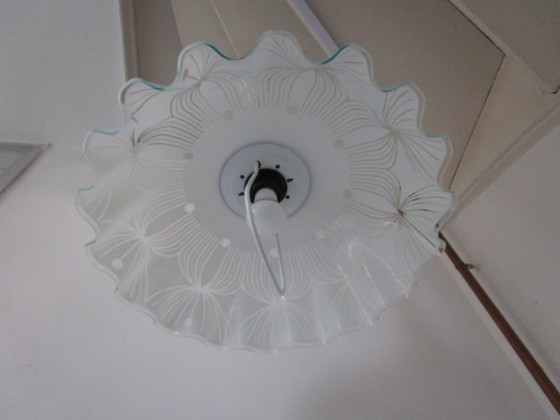 Image 1 of Lampe pendante en verre de l'ère spatiale 70s