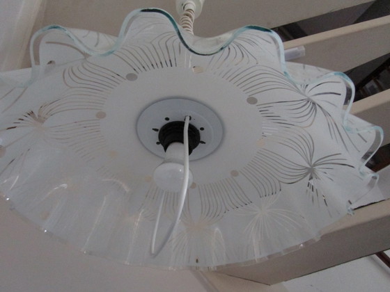 Image 1 of Lampe pendante en verre de l'ère spatiale 70s