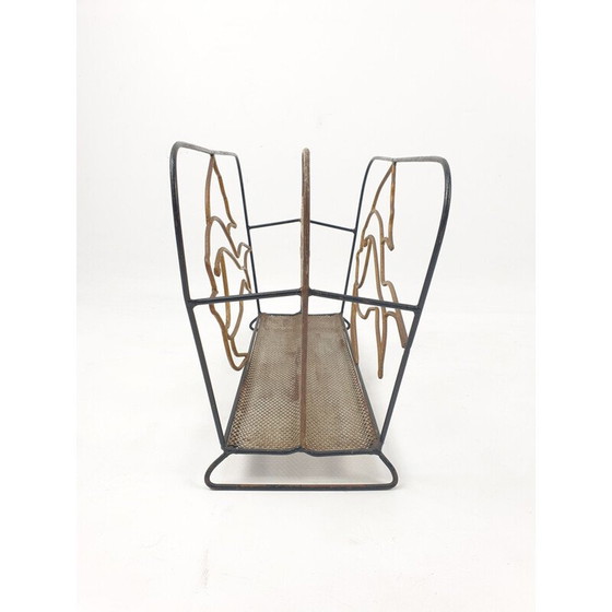 Image 1 of Porte-revues vintage en métal avec poisson, France 1950
