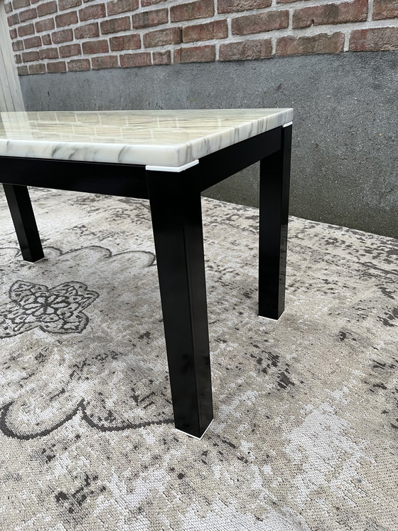 Image 1 of Table basse vintage post-moderne en marbre de Carrera