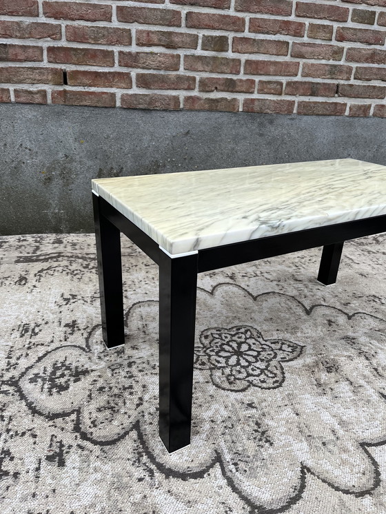 Image 1 of Table basse vintage post-moderne en marbre de Carrera