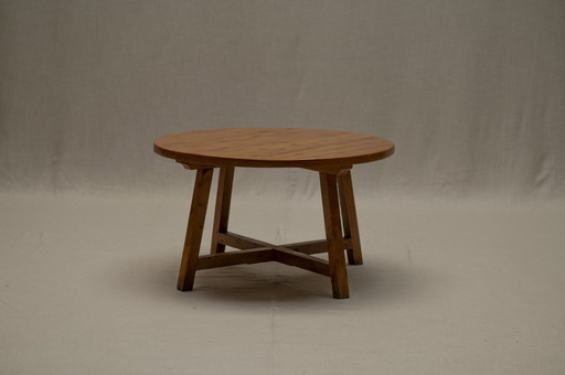 Table de salle à manger française, bois de pin 1960S