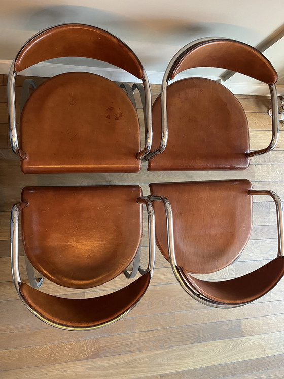 Image 1 of 4X Chaises de salle à manger Arco Vintage Design A Merckx