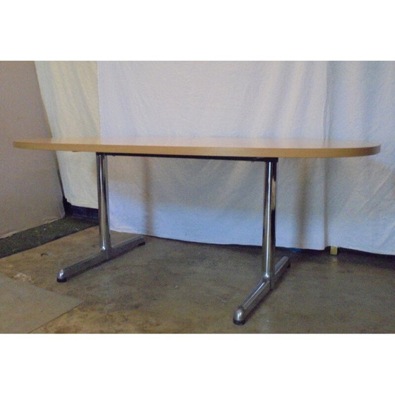 Image 1 of Table vintage en bois mélaminé, Italie 1980