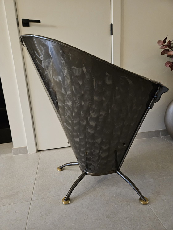 Image 1 of Chaise française vintage au design post-moderne des années 1980