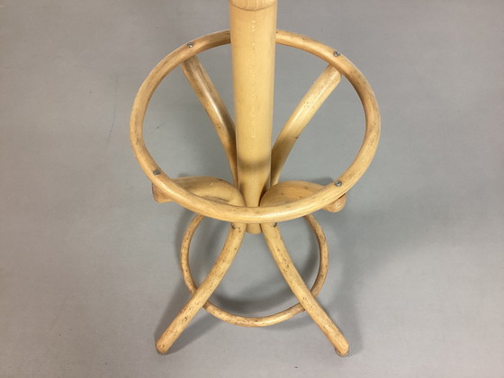 Image 1 of Porte-manteau vintage en bois des années 50 style Thonet