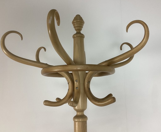 Porte-manteau vintage en bois des années 50 style Thonet