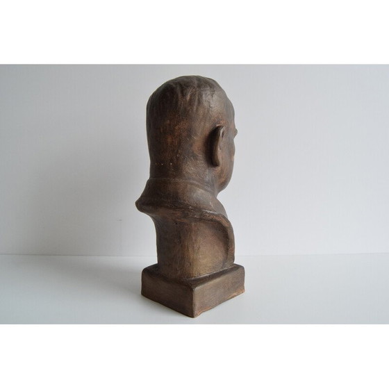 Image 1 of Buste en céramique vintage du docteur Edvard Beneš, années 1950