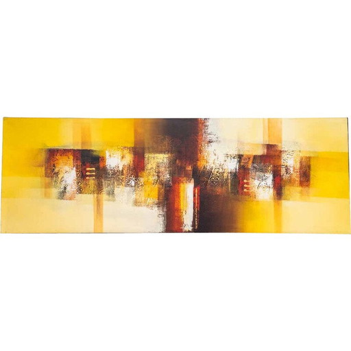 Peinture acrylique vintage sur toile, Italie 2000