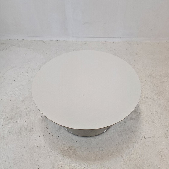 Image 1 of Table basse vintage "Circle" en bois et métal par Pierre Paulin pour Artifort, 1960