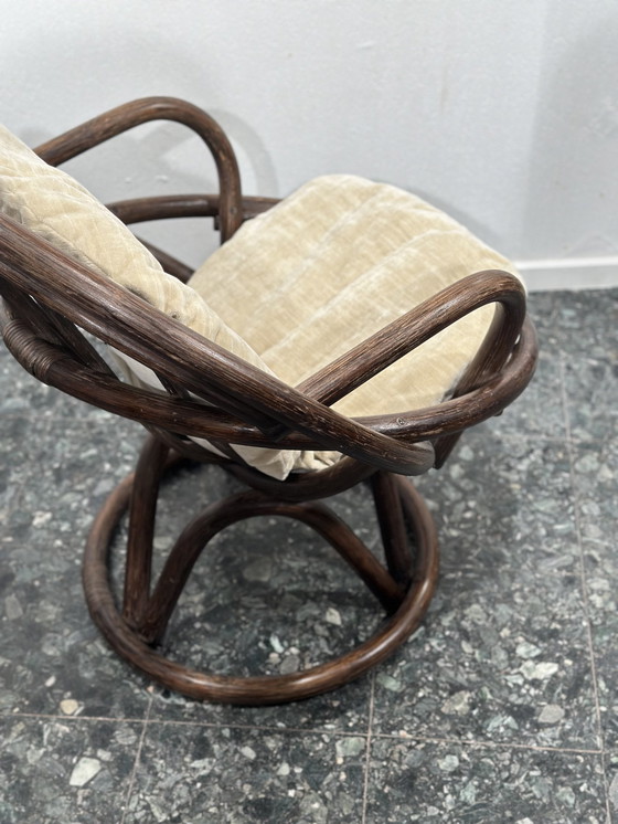 Image 1 of Ensemble vintage de 2 fauteuils en rotin