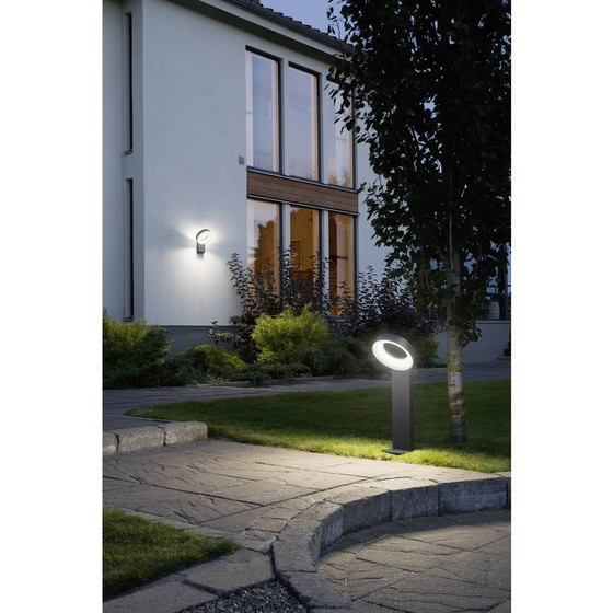 Image 1 of 2x Konstsmide Asti Pedestal Outdoor Lamp And Wall Light Anthracite