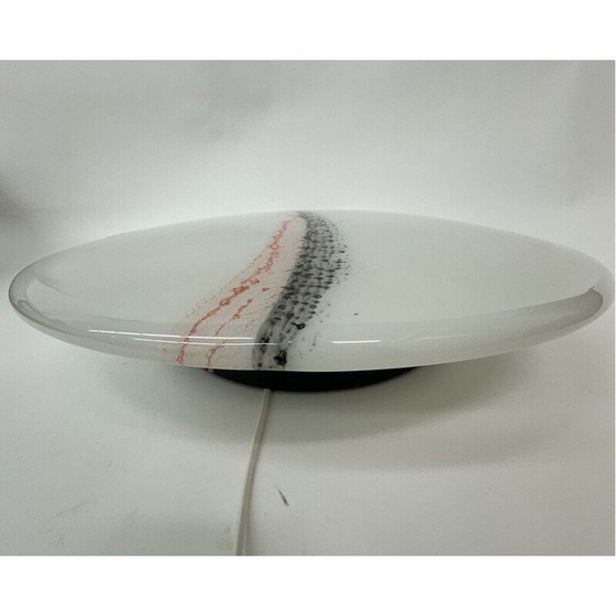 Image 1 of Plafonnier vintage en verre et métal, Allemagne 1970