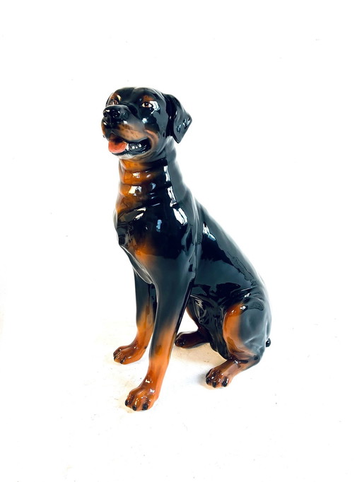 Rottweiler en céramique, Italie, années 60