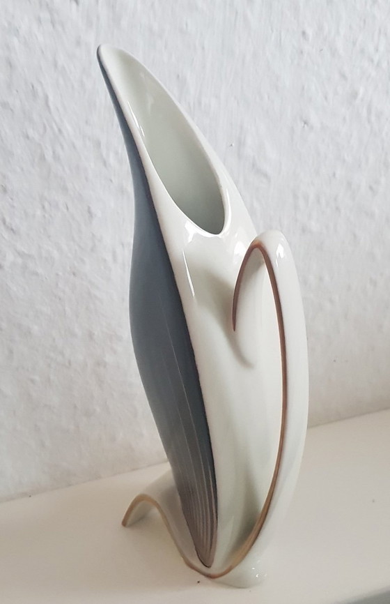 Image 1 of Vase peint à la main par Alka, 1950S