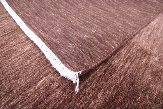 Image 1 of Tapis moderne Gabbeh Loom Unicolore noué à la main 292 X 202 cm Nouveau tapis