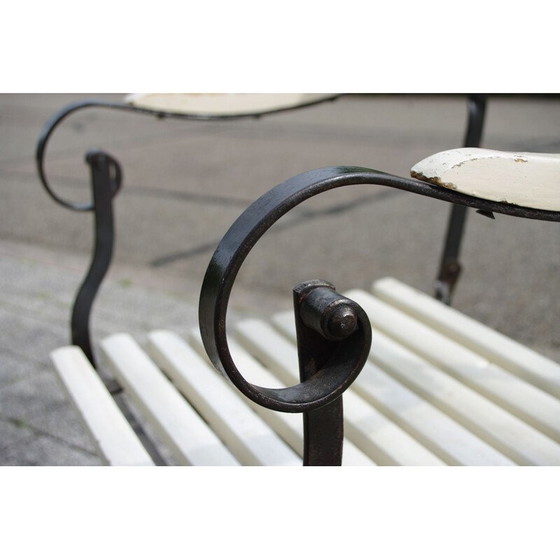 Image 1 of Fauteuil de jardin pliant en fer forgé, 1930