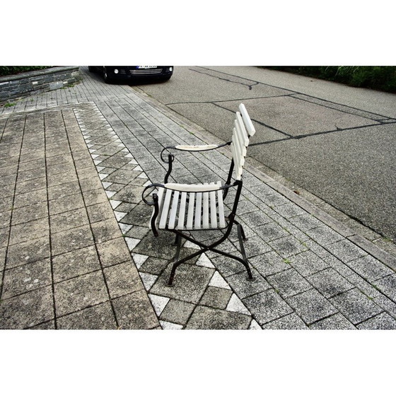 Image 1 of Fauteuil de jardin pliant en fer forgé, 1930