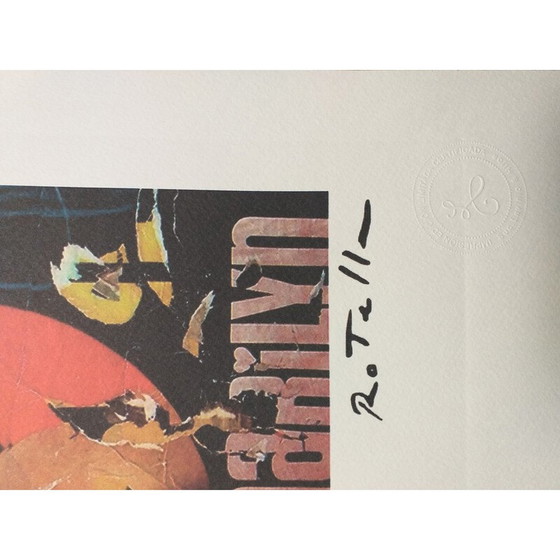 Image 1 of Lithographie vintage "Marilyn" de Domenico Mimmo Rotella, 2010